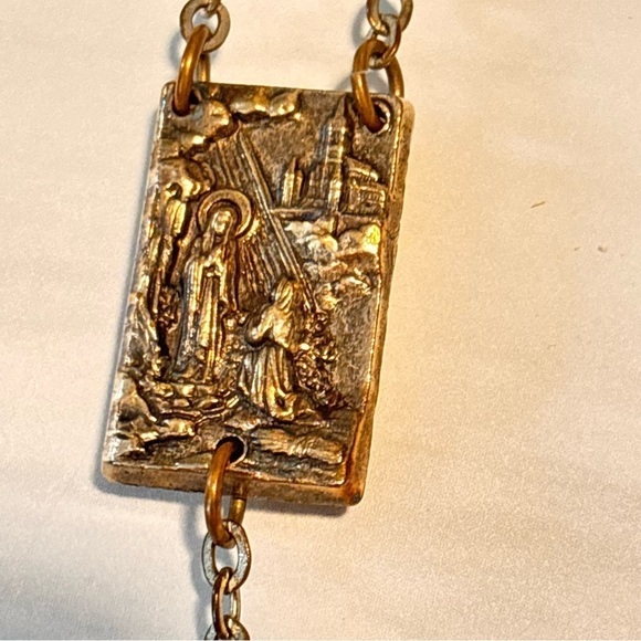 Vintage Rosary gold and silver metals with crystals - Picture 4 of 9